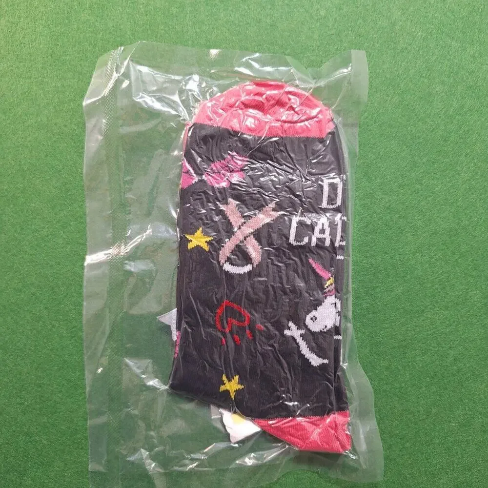 Pink Black Unicorn Breast Cancer Awareness Womens Funny Inspirational Socks NWT
